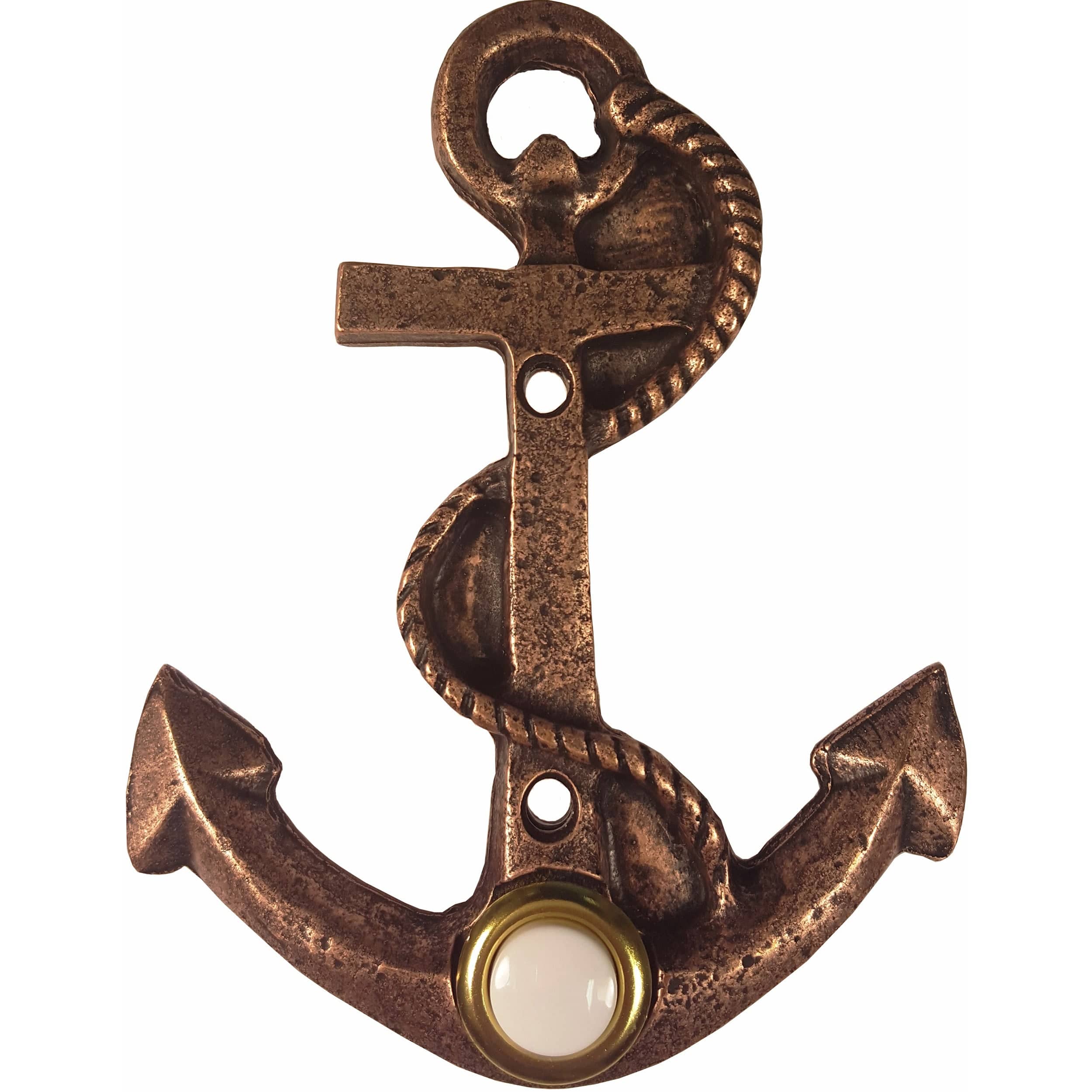 Anchor Door Bell, Antique Copper, Model 923AC