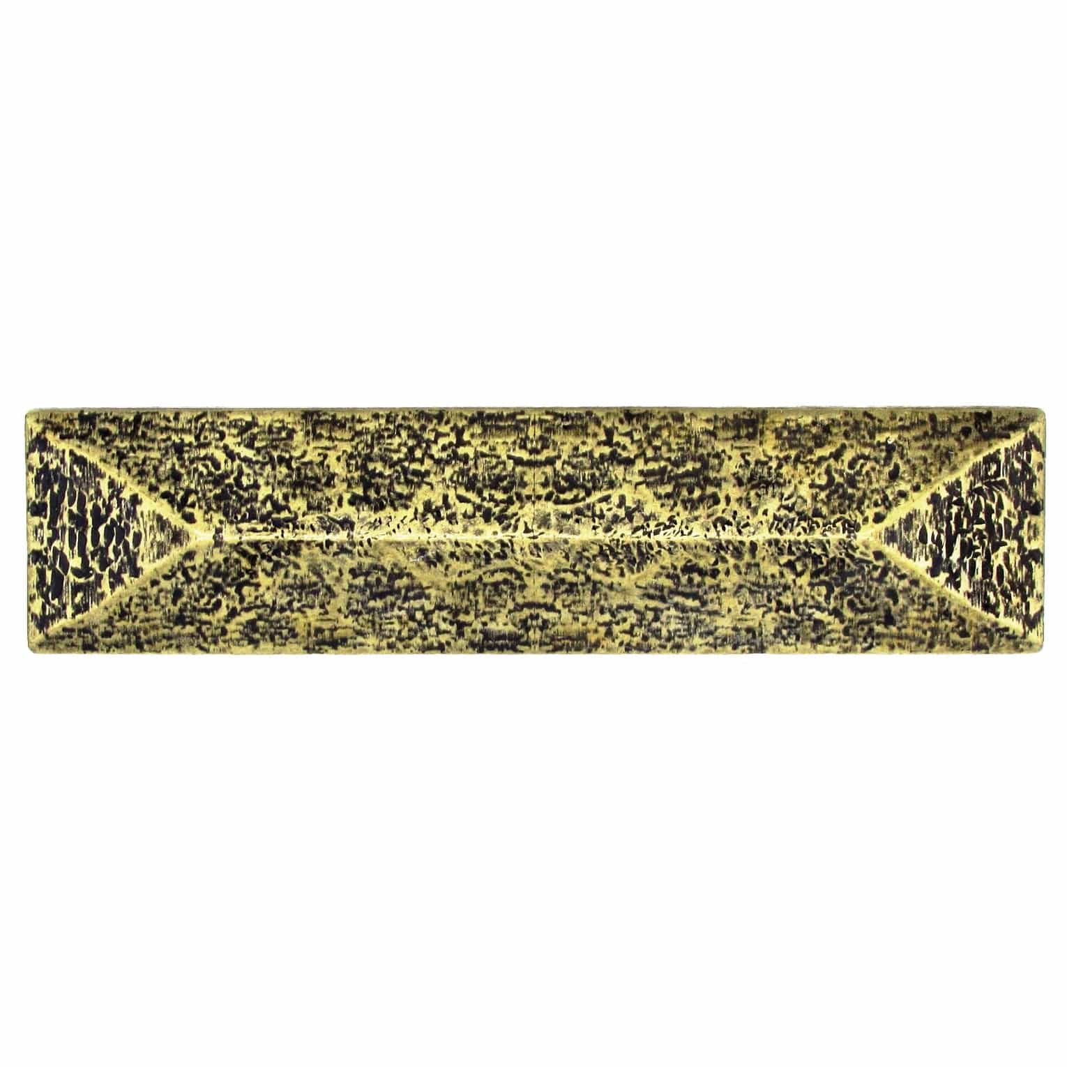 Rustic Pyramid Pull 3" Center Brass Oxide
