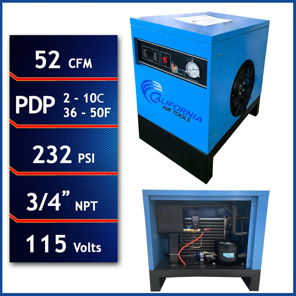 RD-91502 High-Efficiency Non-Recycling 98% Refrigerated Air Dryer - 115V - 60 HZ - 1 PH - Image 7