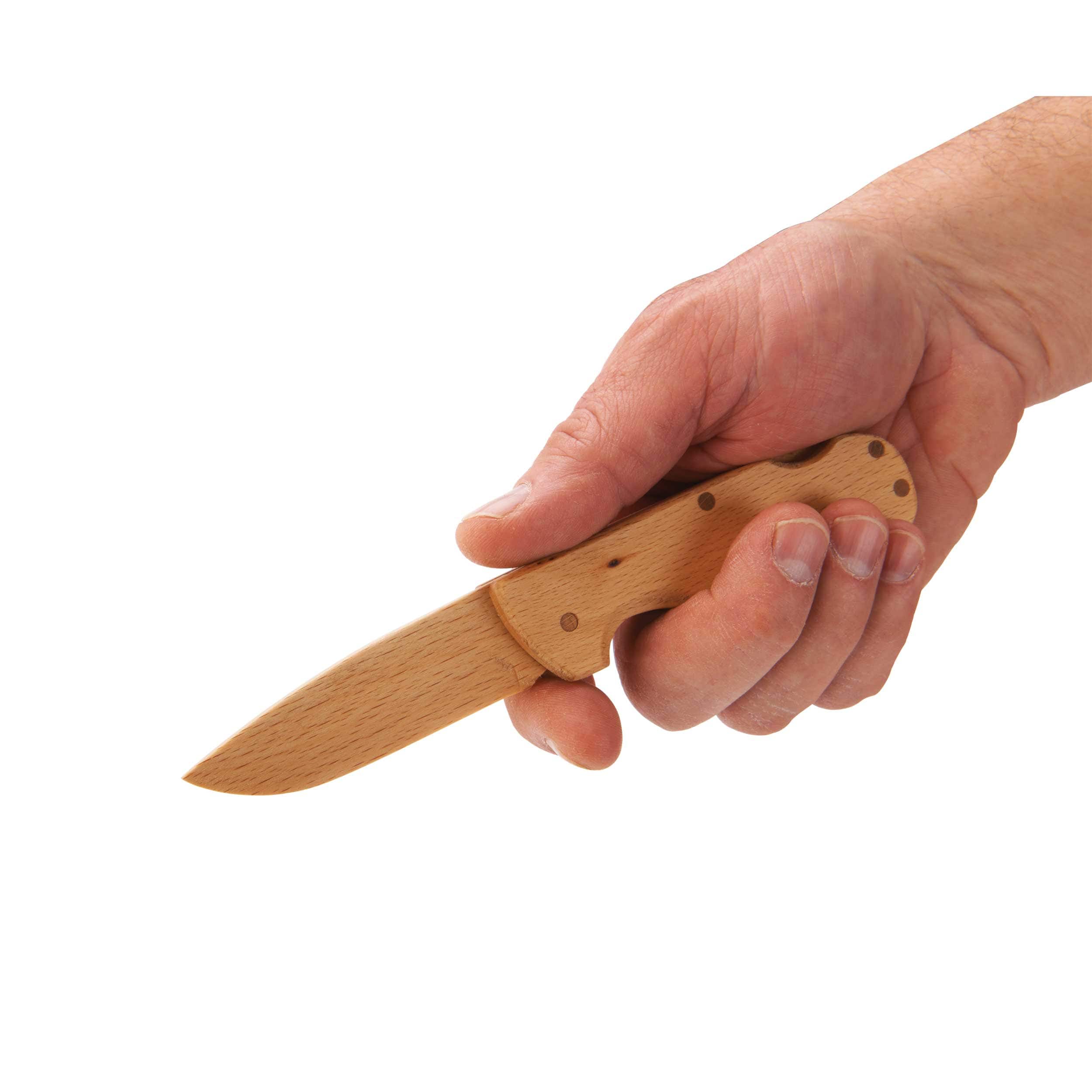 Arlo Wooden Lock Back Folding Pocket Knife - 6-7/8" - Unfinished Kit - Image 4
