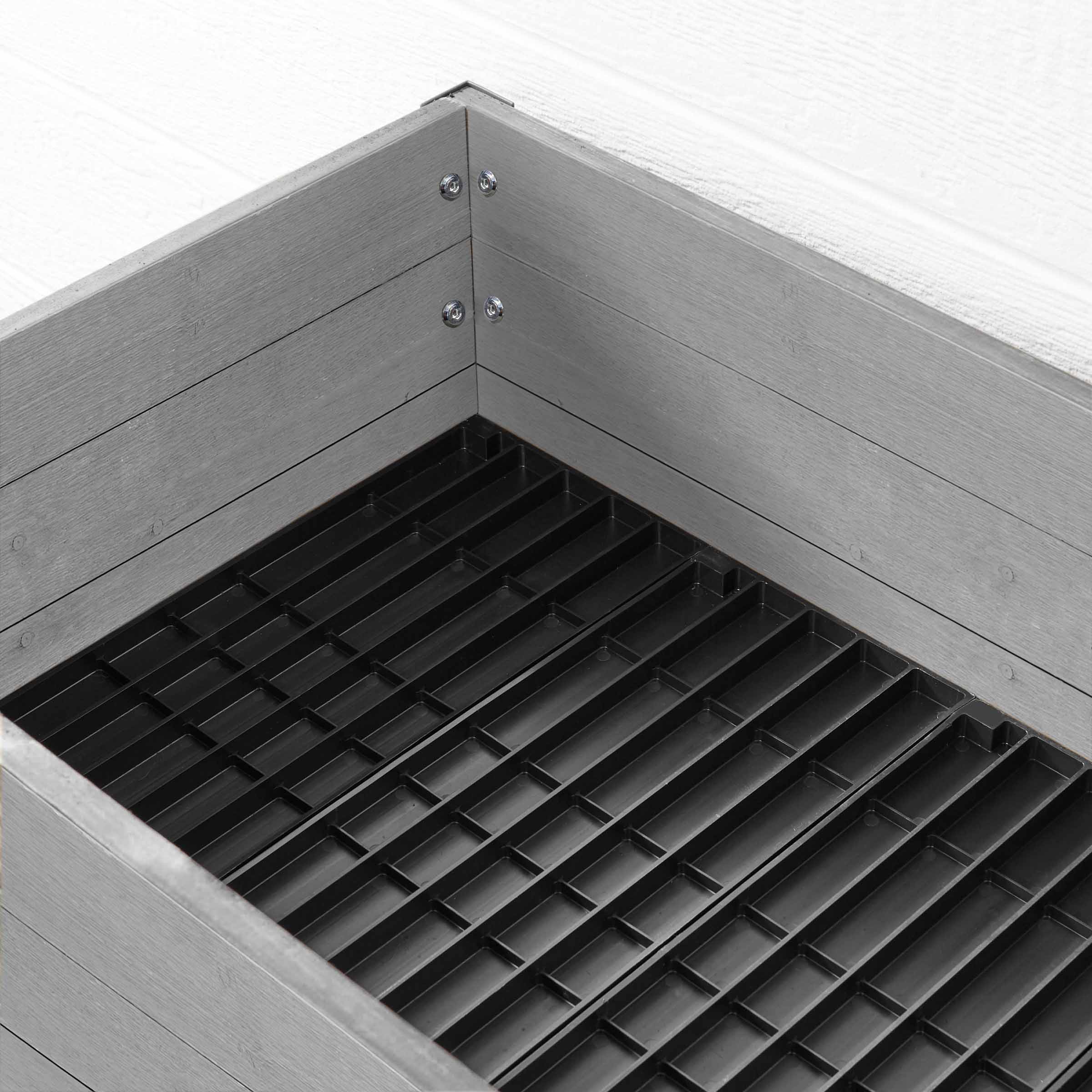 Elevated Planter 21" X 47" X 30"H Gray - Image 3