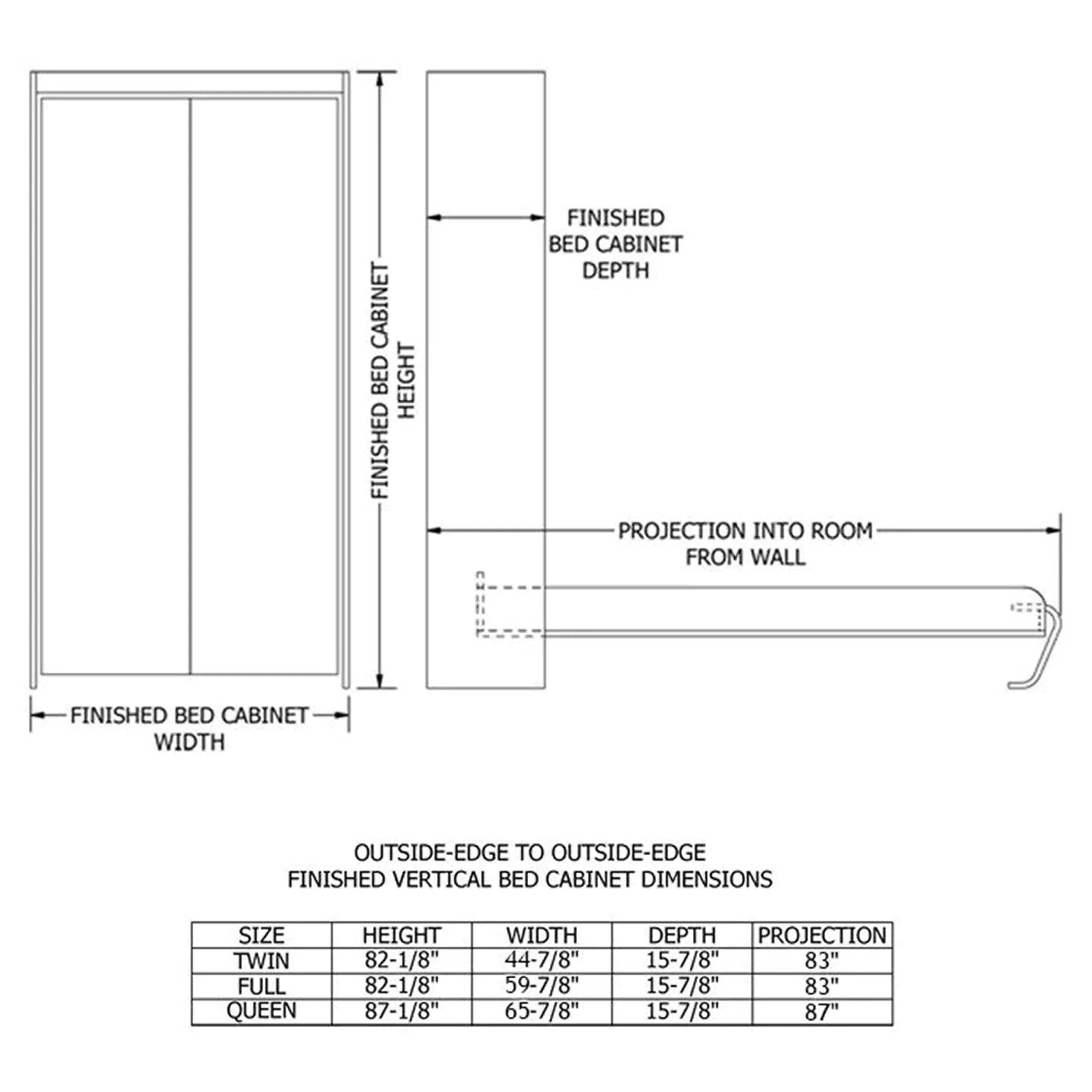 Adjustable Murphy Bed Hardware Kit - Image 89