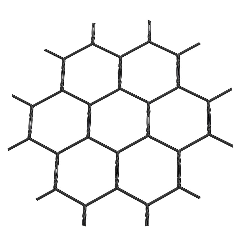.5" Chicken Wire Decorative Grille - Flat Black, 34" W x 48" L Sheet