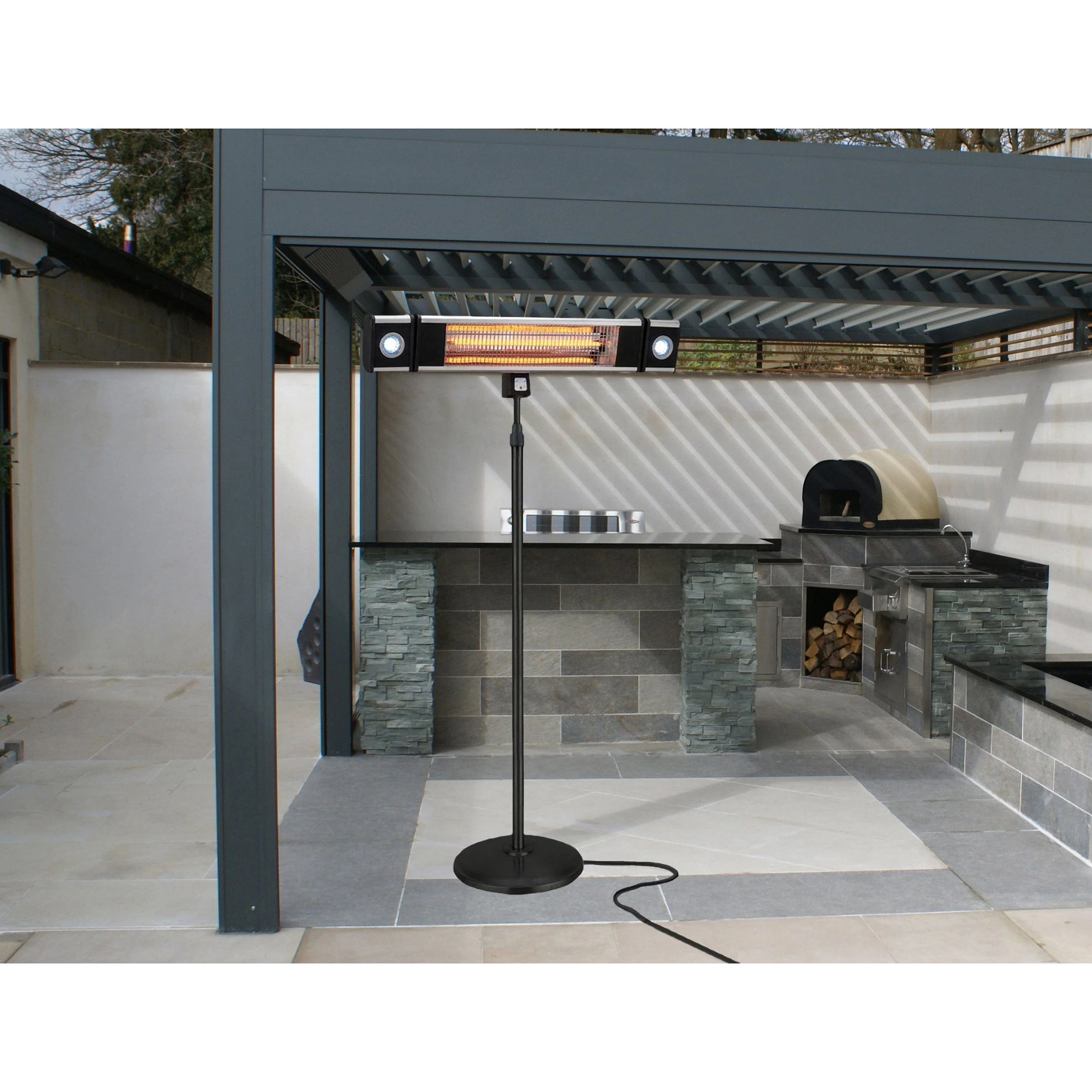 EnerG+ Infrared Electric Outdoor Heater - Freestanding With LED & Remote - Image 5