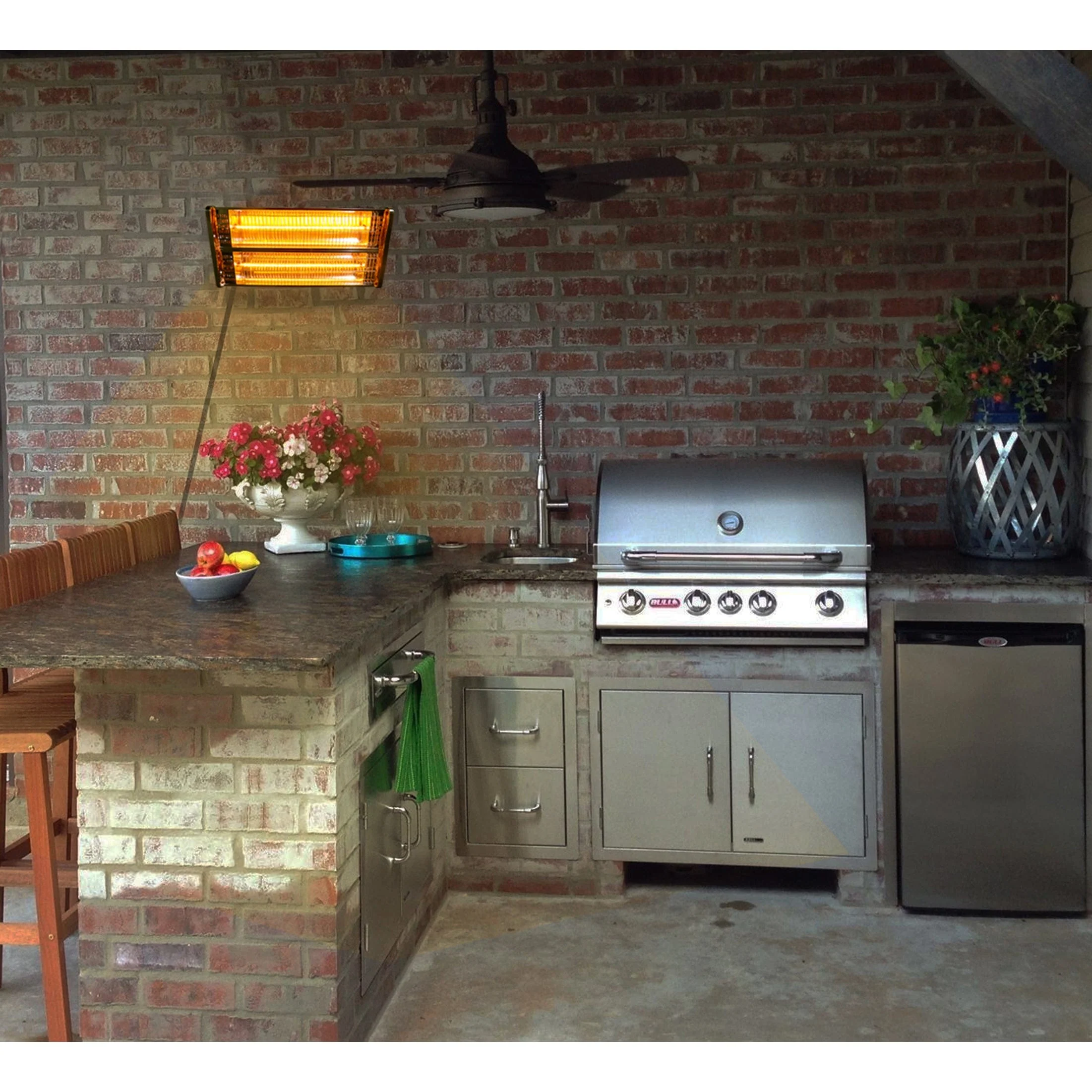 Wall Mounted Electric Outdoor Heater - With Remote - Image 5