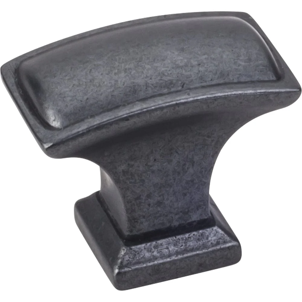 Annadale Rectangle Pillow Top Knob, 1-1/2" O.L., Gun Metal - Image 2