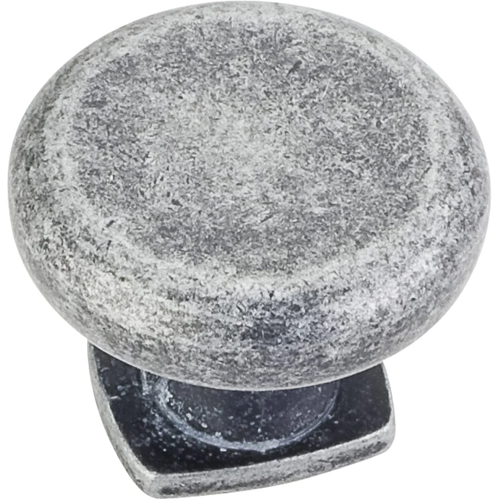 Belcastel 1 Knob, 1-3/8" Dia.,  Distressed Antique Silver - Image 2