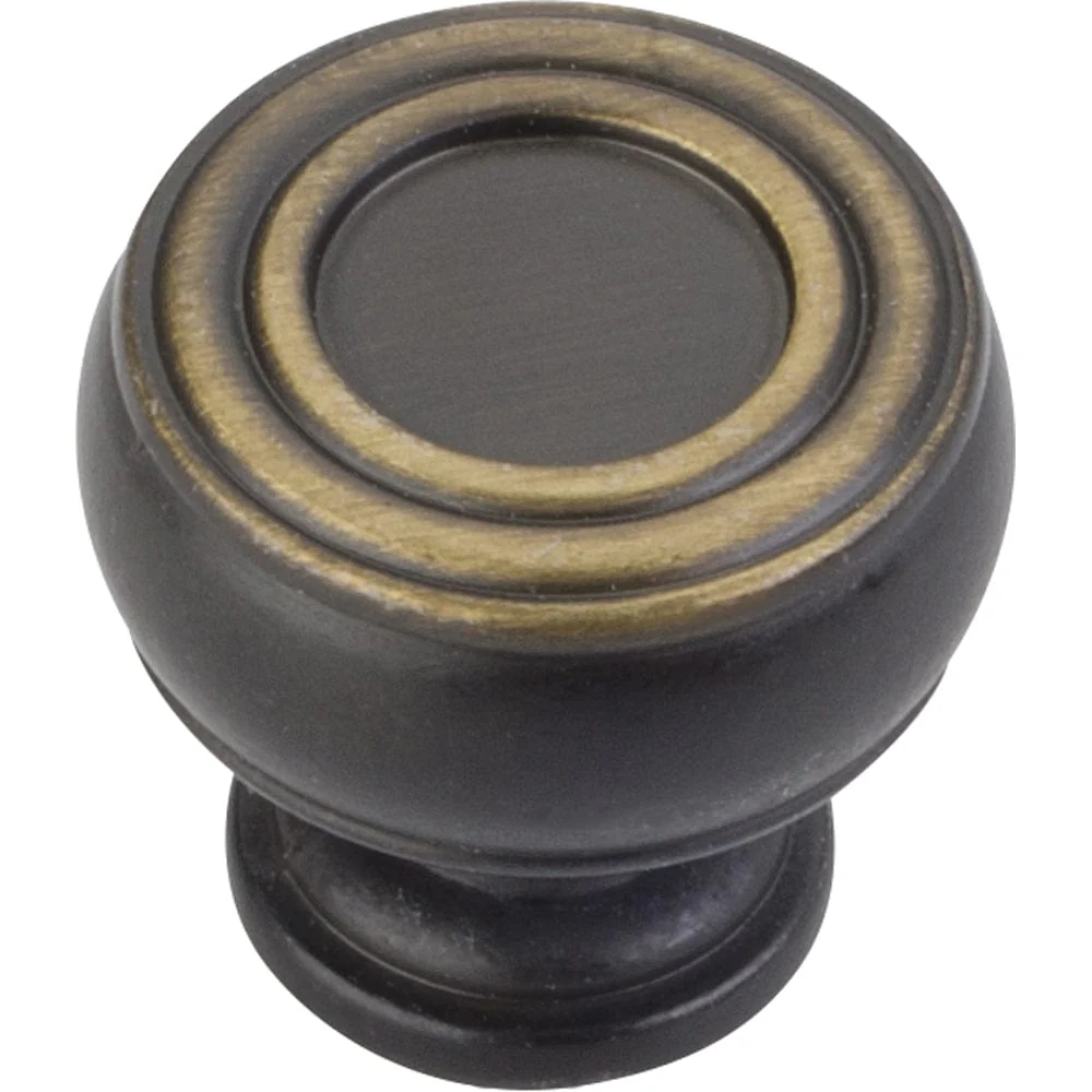 Bremen 2 Barrel Knob, 1-3/16" Dia.,  Antique Brushed Satin Brass - Image 2