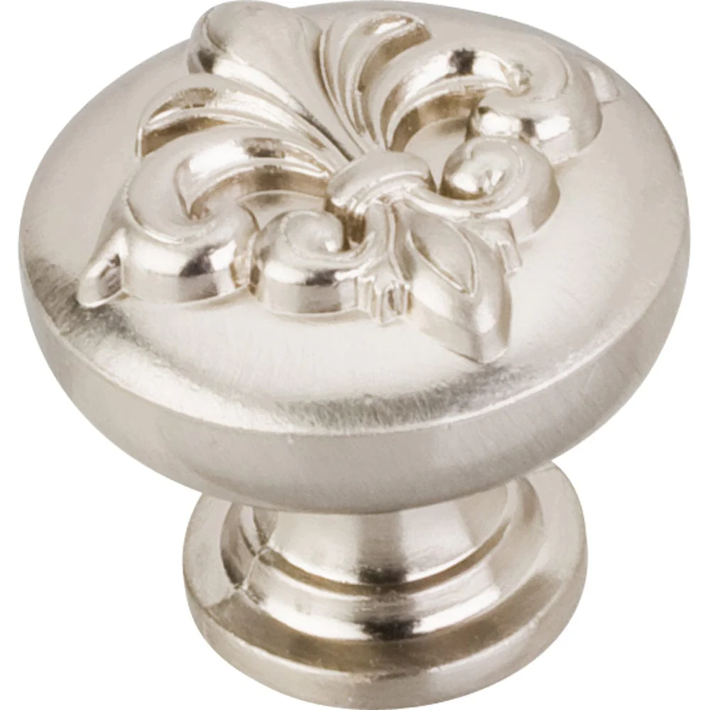 Lafayette Fleur-de-lis Knob, 1-3/8" Dia.,  Satin Nickel - Image 2