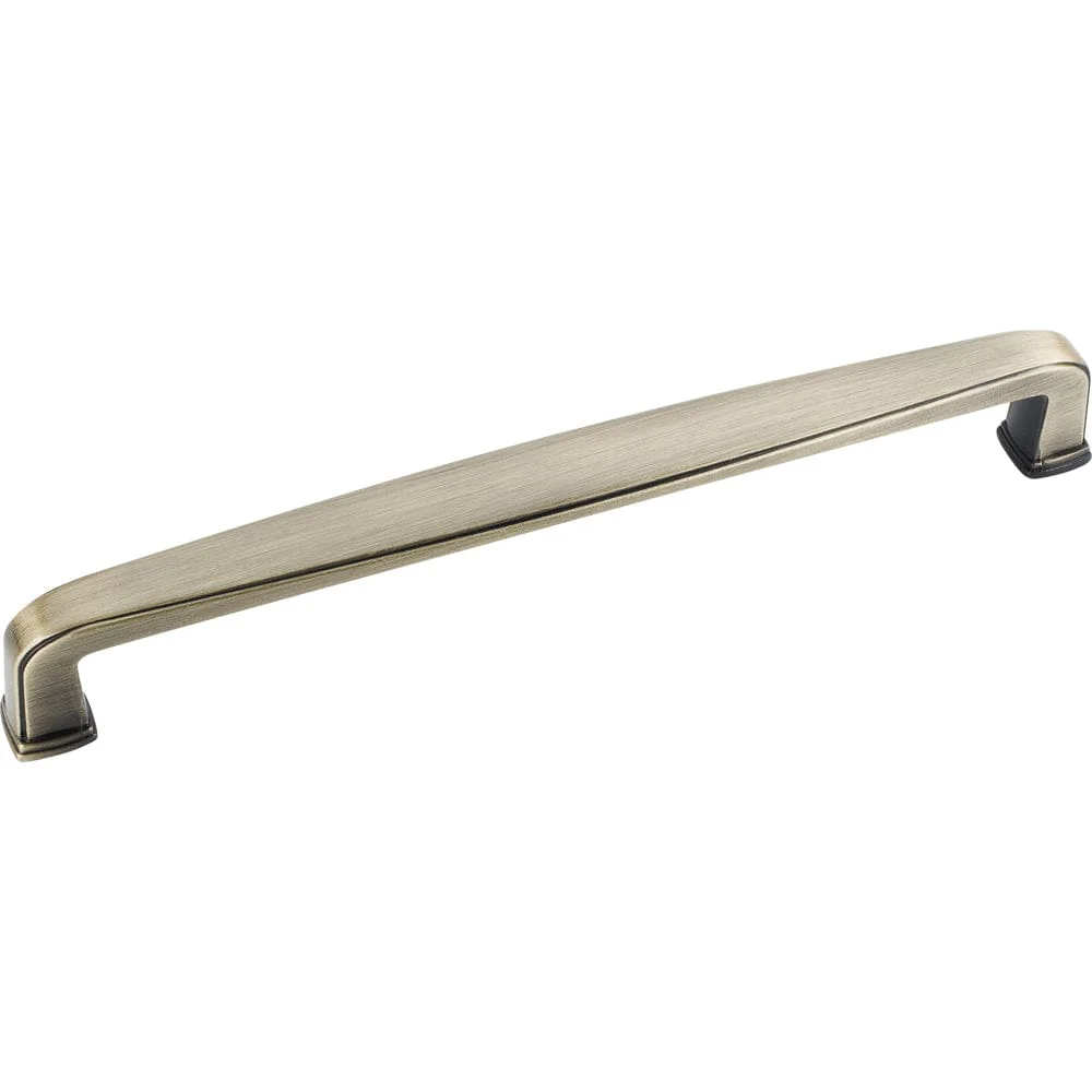 Milan 1 Plain Square Pull, 160 mm C/C, Brushed Antique Brass