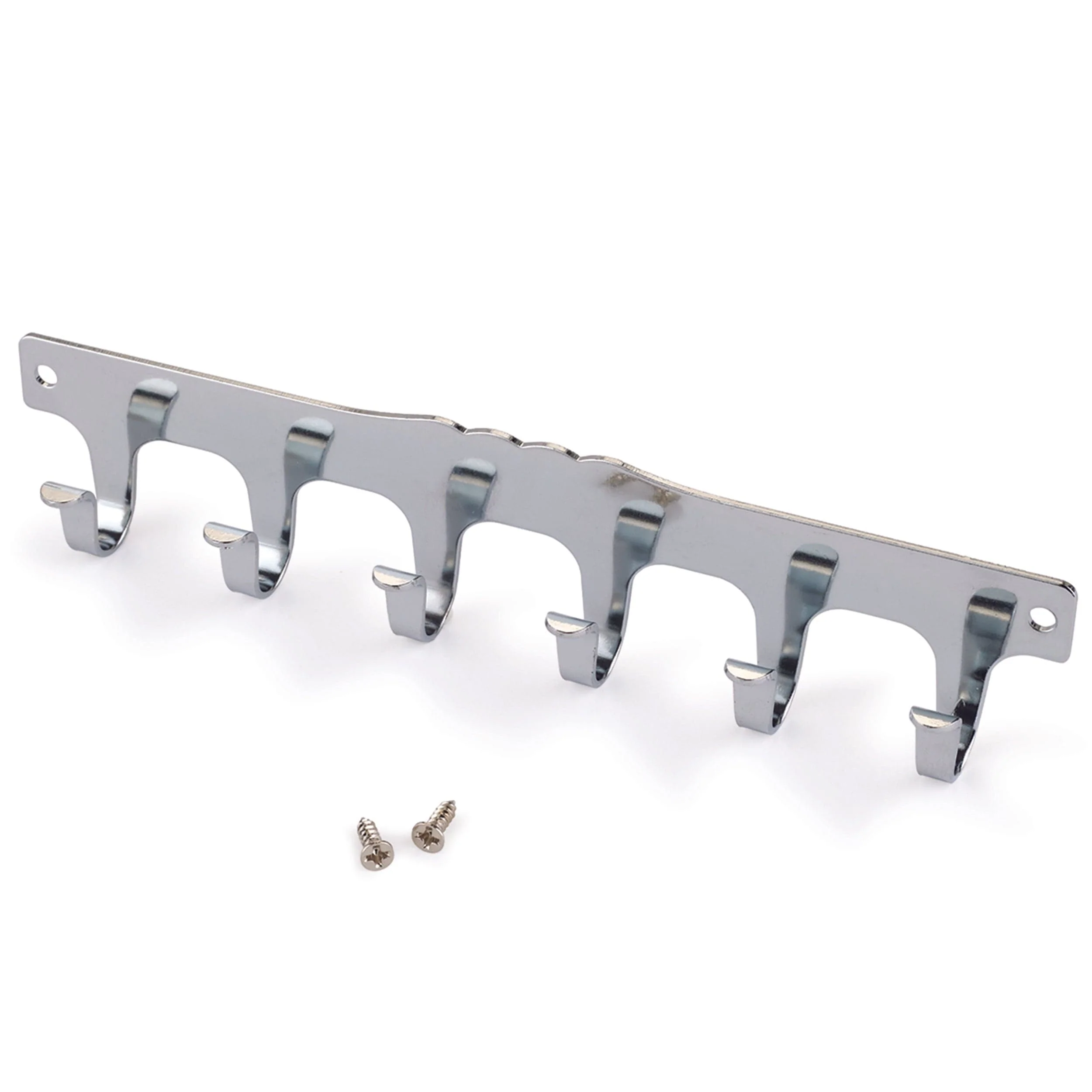 6-Hook Strip - Nickel Plated