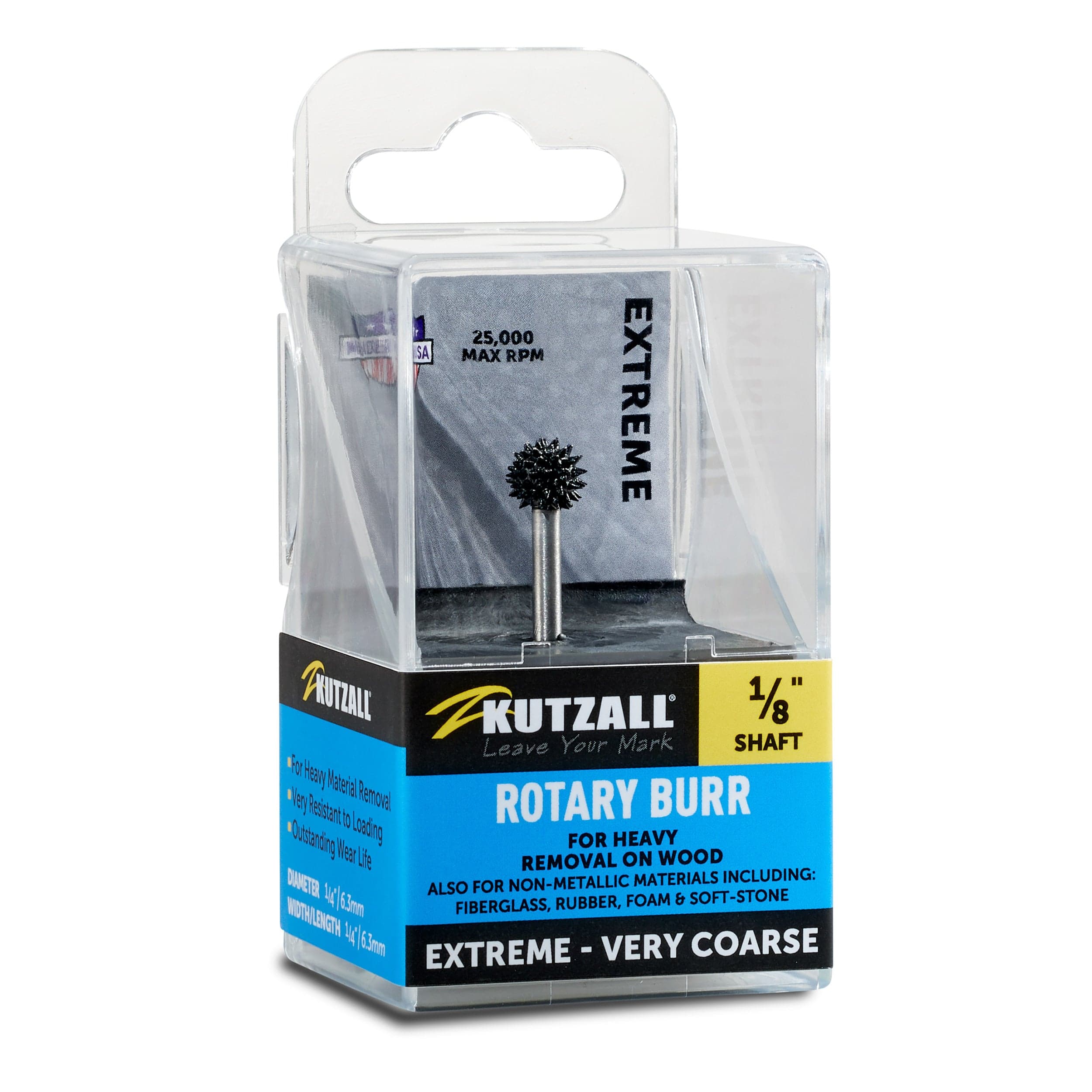 Extreme Sphere Burr, 1/8" Shaft, Very Coarse (1/4" x 1/4") - Image 2