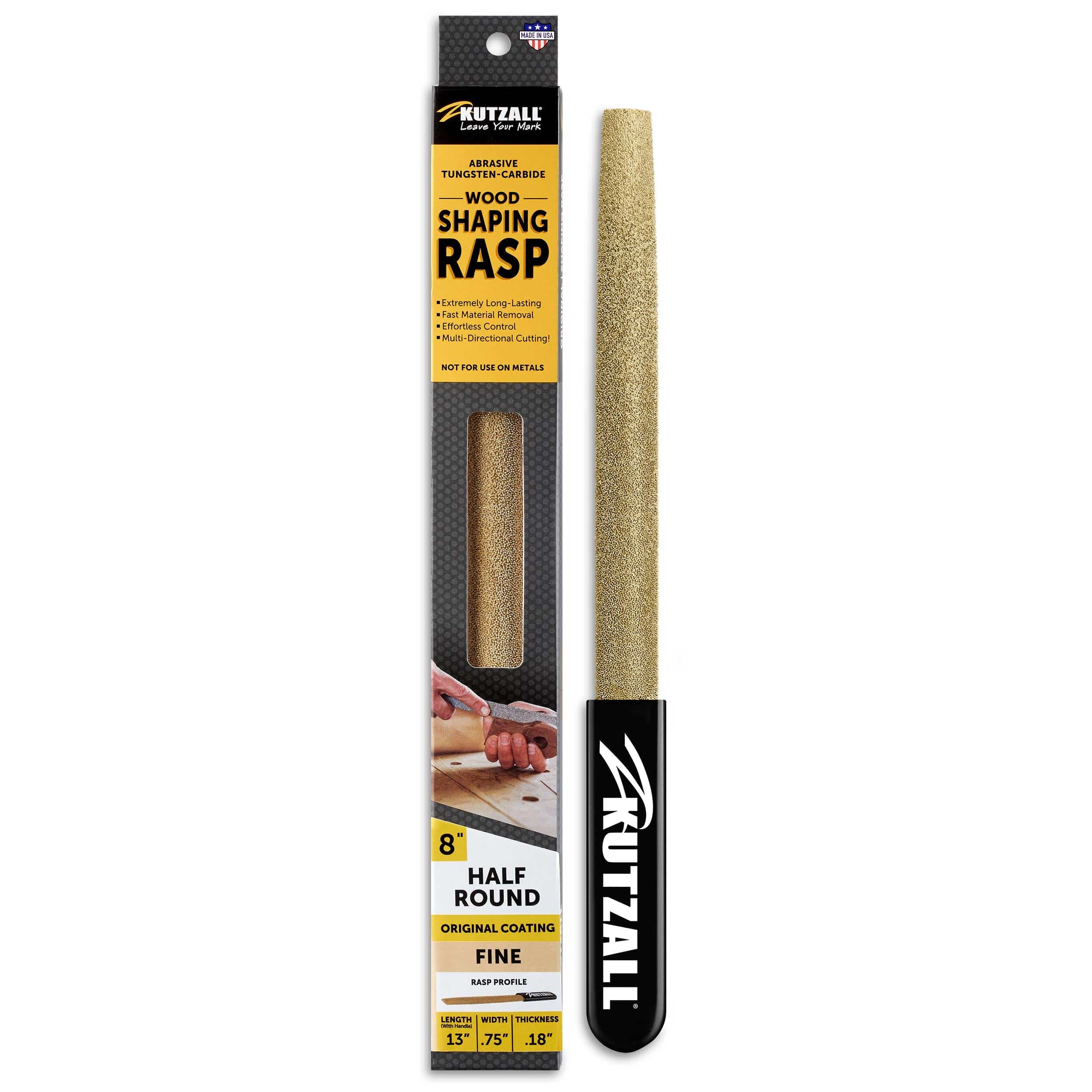 Original Half-Round Hand Rasp - 8" - Fine - Image 2