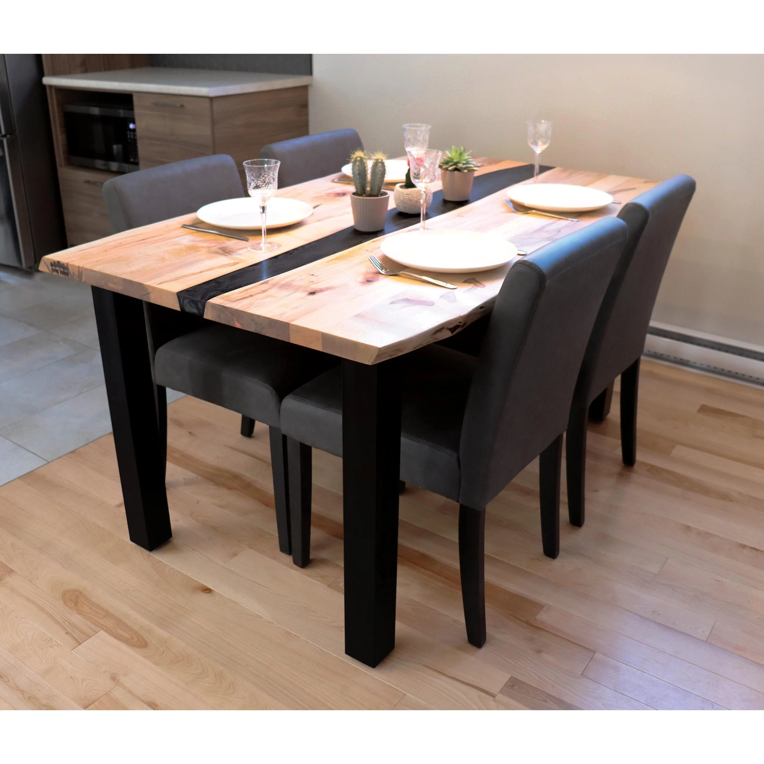 Pedestal Leg - 28" - Black - 4 Piece - Image 2
