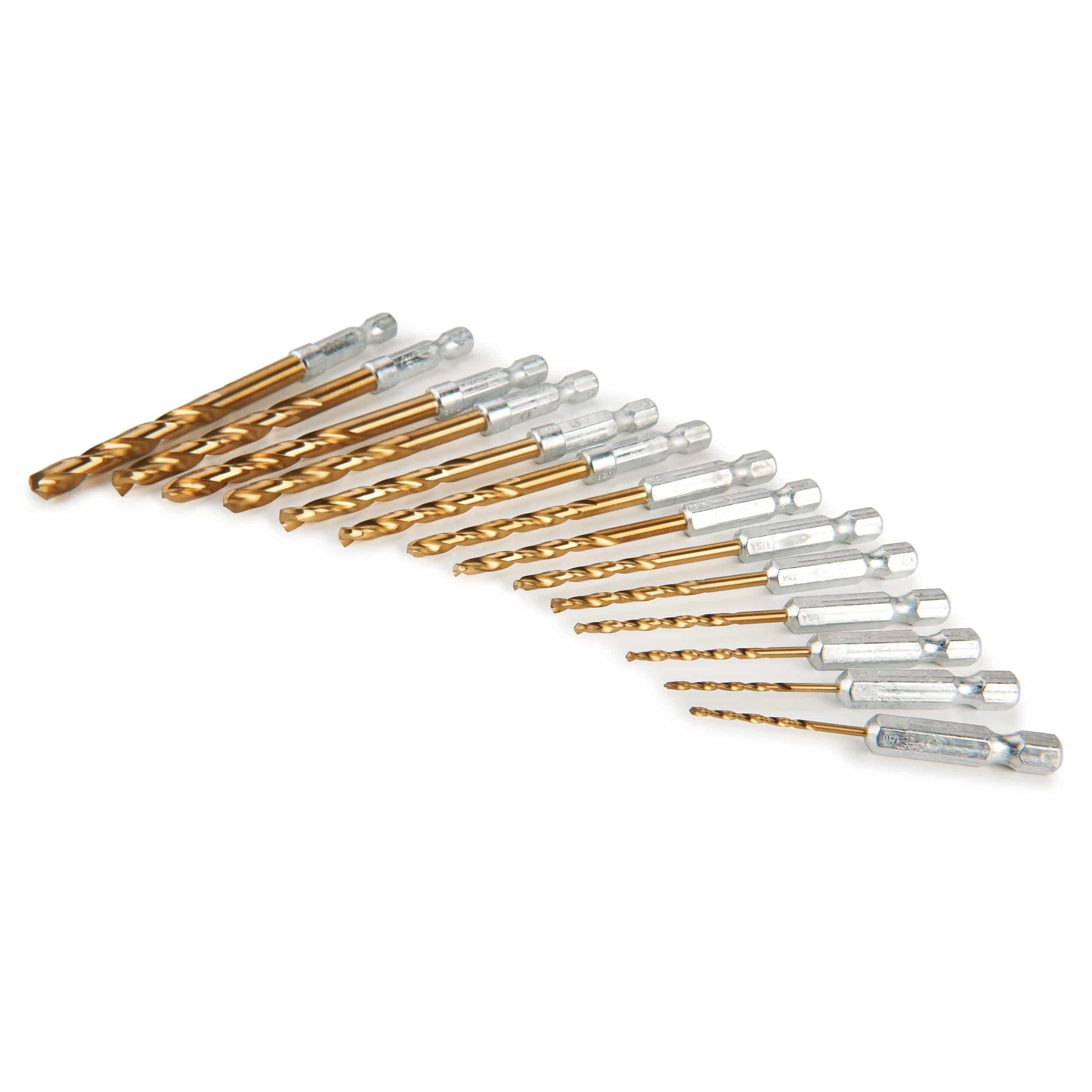 Drill Bit Set - Titanium Coated High Speed Steel - 1/4" Hex Shank - Image 4