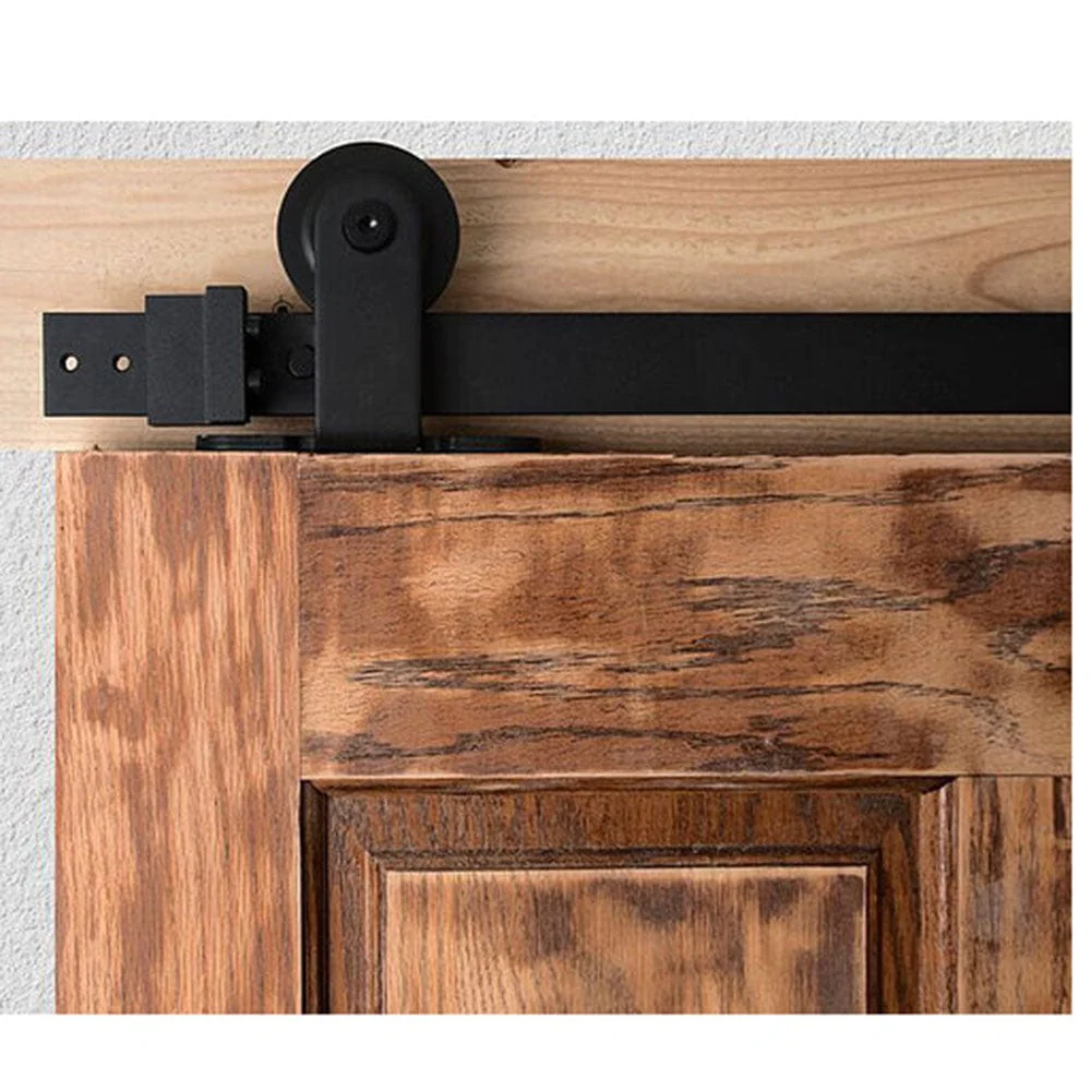 Barn Door Hardware Black Top Mount 6'6" Rail - Image 2