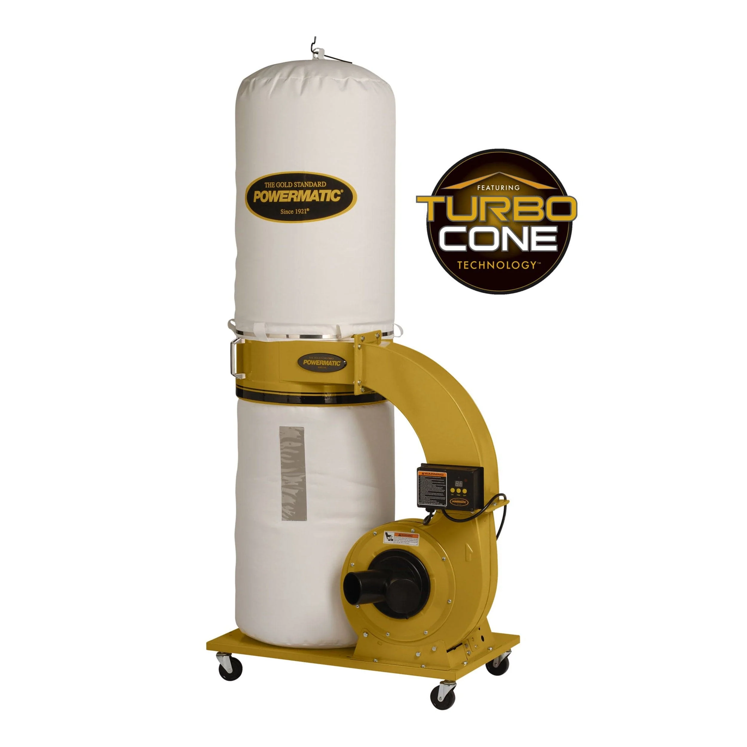 TurboCone Dust Collector with 30-Micron Bag Filter Kit - 1-3/4 HP 1 Ph 115/230V - PM1300TX