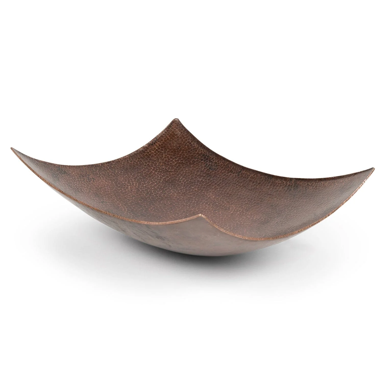 18" Rectangle Modern Slope Hammered Copper Sink - Image 5