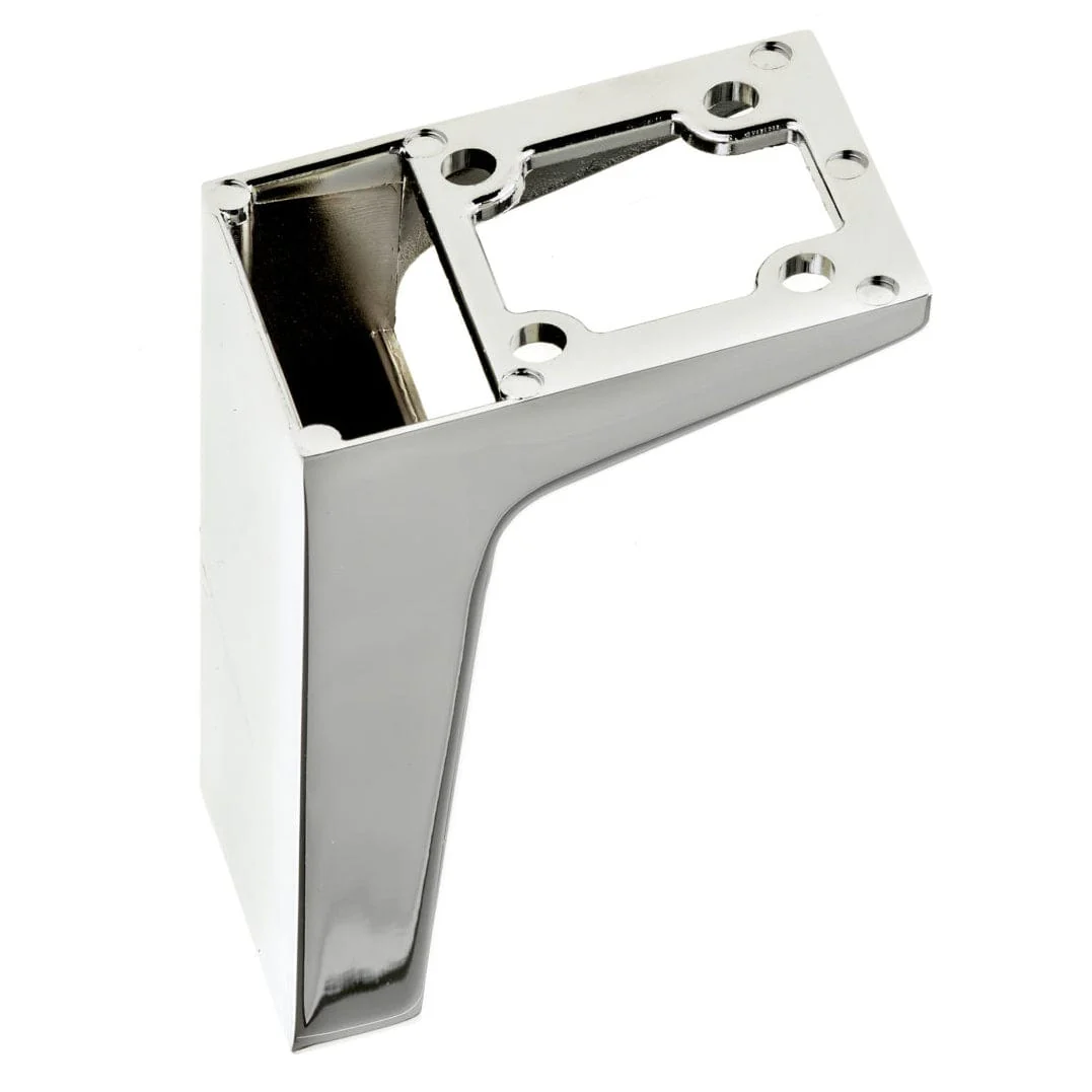 Design Adjustable Screw-In Furniture Leg - Chrome - 3-15/16" (100 mm) - Image 2