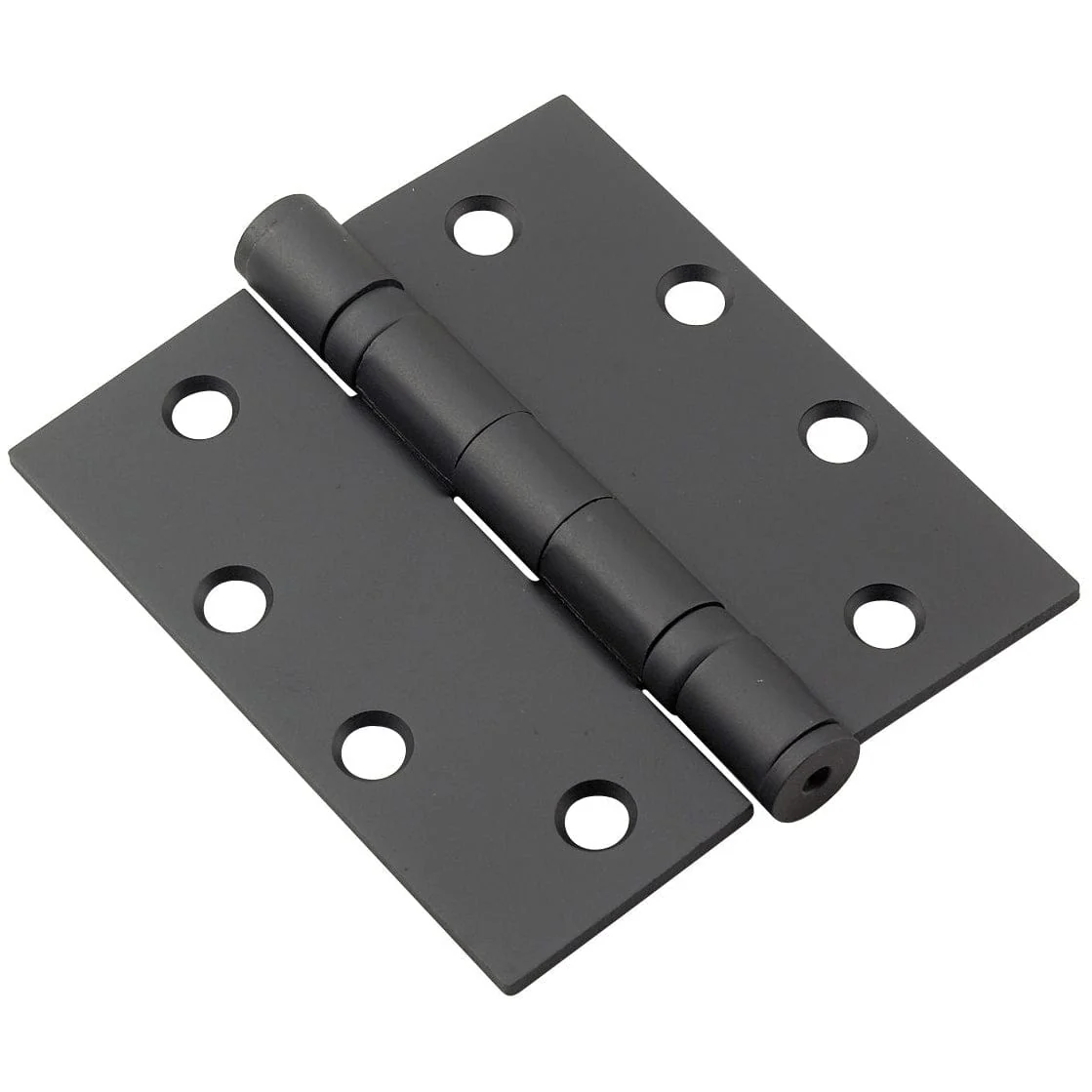 Full Mortise Ball Bearing Butt Hinge -Removable Pin - 4-1/2" (114 mm) - Black - 3 Pack