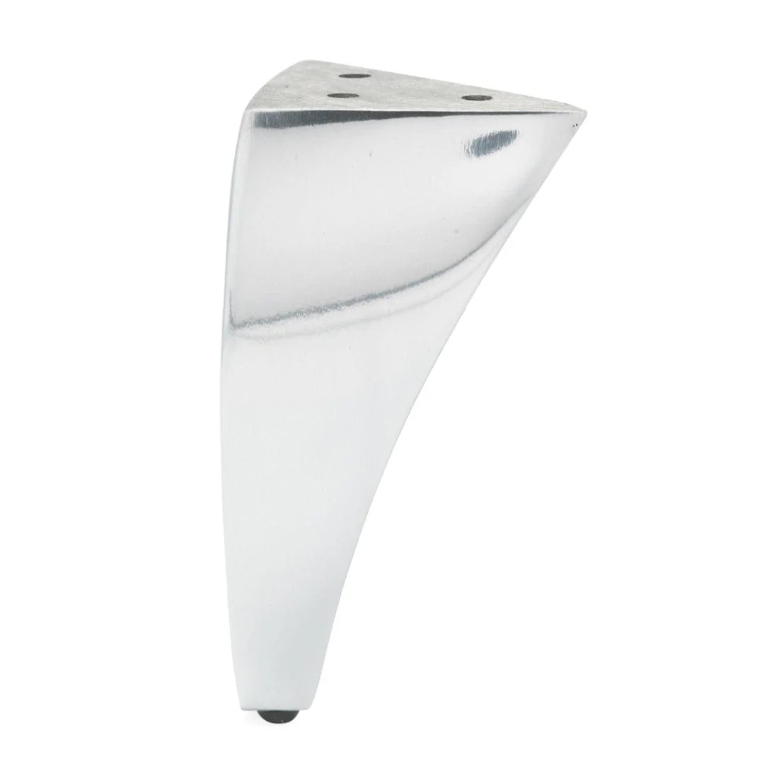 4" (102 mm) Aluminum Furniture Leg Polished Aluminum - Image 2