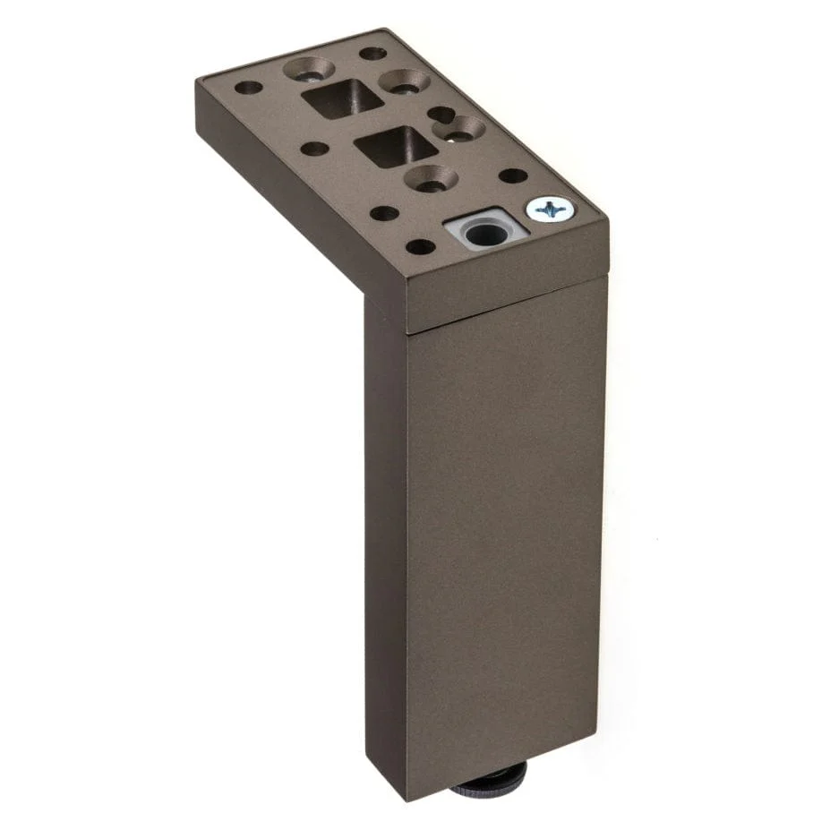4-23/32" (120 mm) Adjustable Contemporary Versatile T or L Shaped Furniture Leg Bronze - Image 2