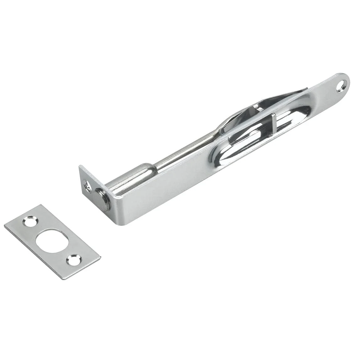 6" x 3/4" Flush Bolt 5/8" Radius Chrome