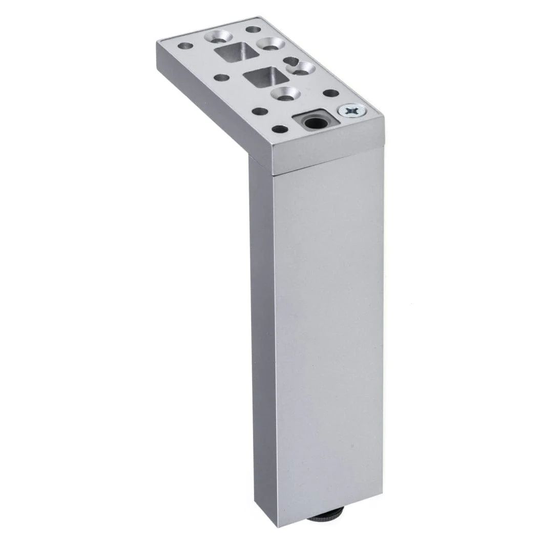 9-27/32" (250 mm) Adjustable Contemporary Versatile T or L Shaped Furniture Leg Aluminum - Image 2