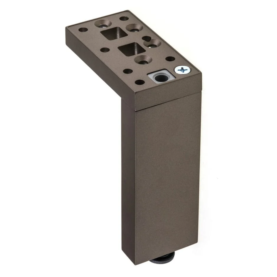 9-27/32" (250 mm) Adjustable Contemporary Versatile T or L Shaped Furniture Leg Bronze - Image 2