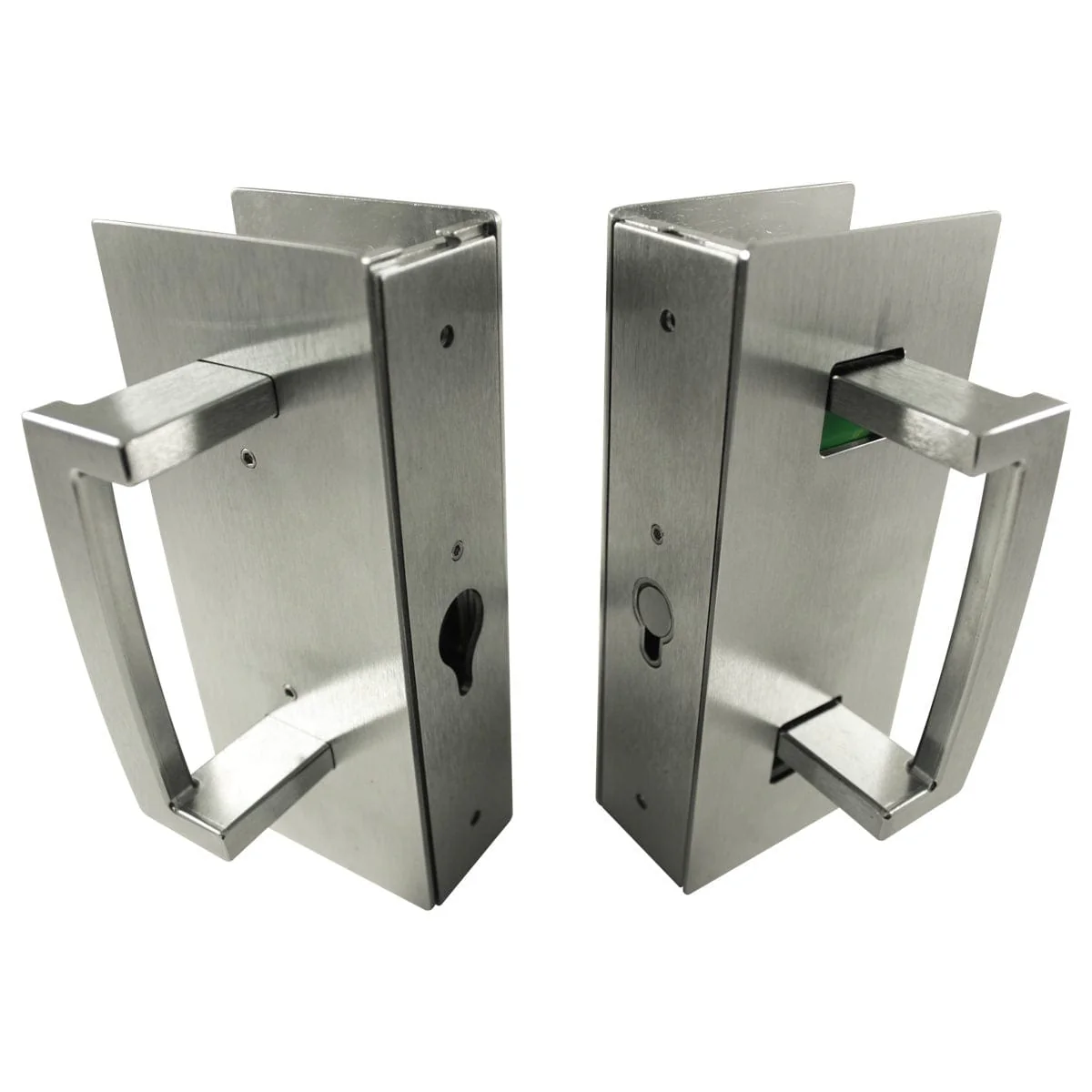 Cavity Sliders CL400 ADA Magnetic Bi-Parting  Pocket Door Handle for 1-3/4" Door Satin Chrome Emergengy/Snib