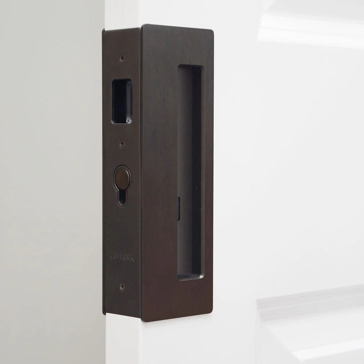 Cavity Sliders CL400 Magnetic Pocket Door Handle for 1-3/8" Door Oil Rubbed Bronze LH Snib - Image 2