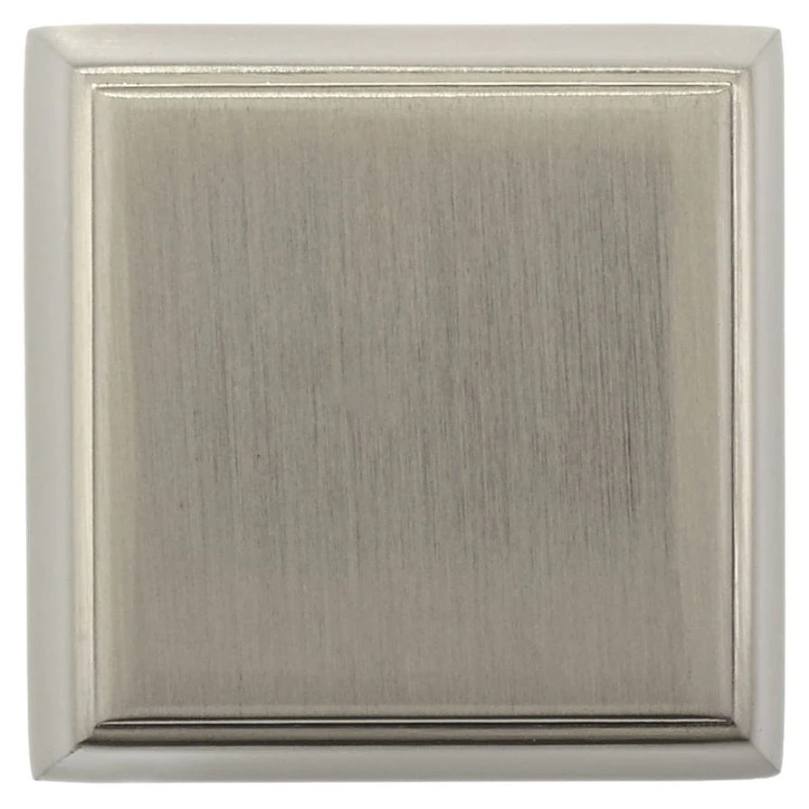 Contemporary Knob, 1-1/32" x 1-1/32", Brushed Nickel - Image 2