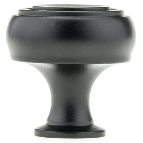 Contemporary Knob, 1-5/16" D, Black - Image 3