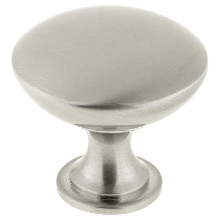 Contemporary Knob, 1-9/16" D, Brushed Nickel