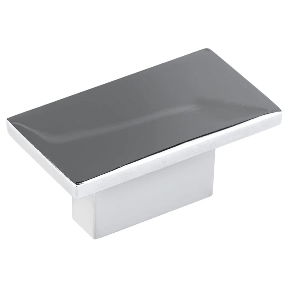 Contemporary Knob, 1-9/16" x 7/8", Polished Nickel