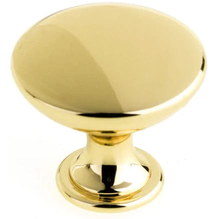 Contemporary Knob - 31/32" D - Satin Gold