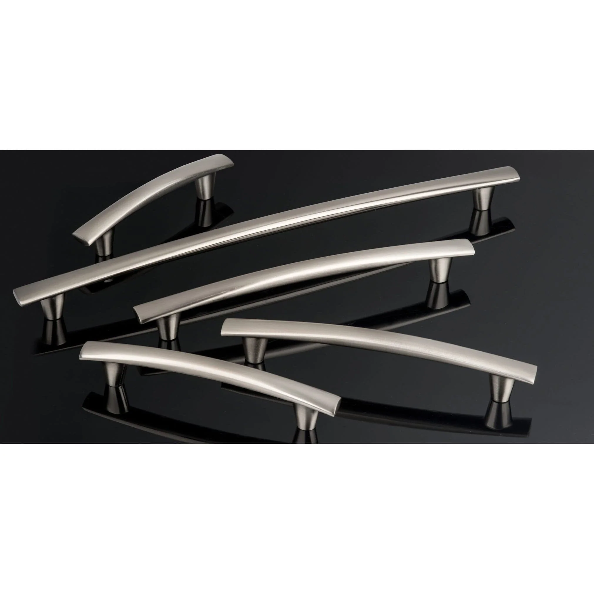 Contemporary Pull - 12-5/8" Center-to-Center - 21/32" W x 14-1/2" L - Brushed Nickel - Image 4