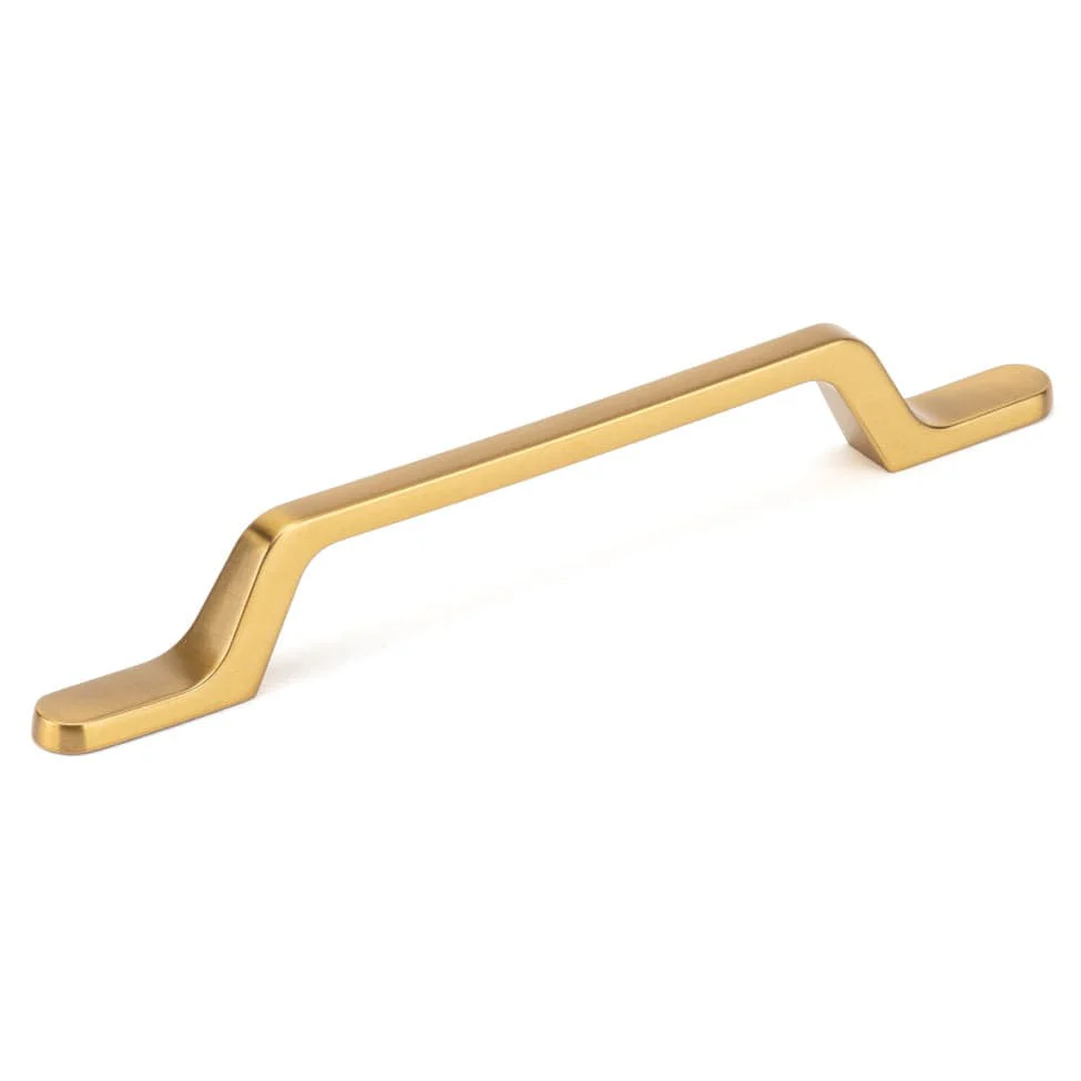 Refined Contemporary Pull - 5-1/16" Center-to-Center - Aurum Brushed Gold - 1/2" W x 7-5/8" L