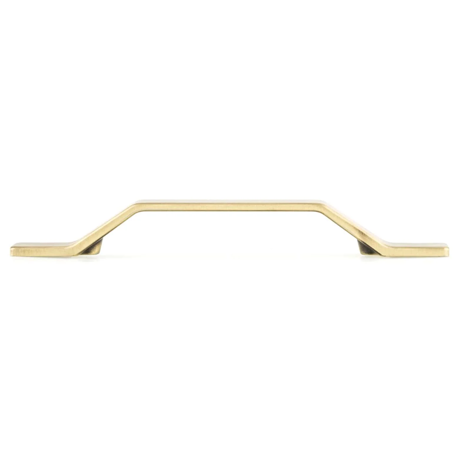 Contemporary Pull with Geometric Lines - 5-1/16" Center-to-Center - 7-7/8" OL - Satin Brass - Image 3