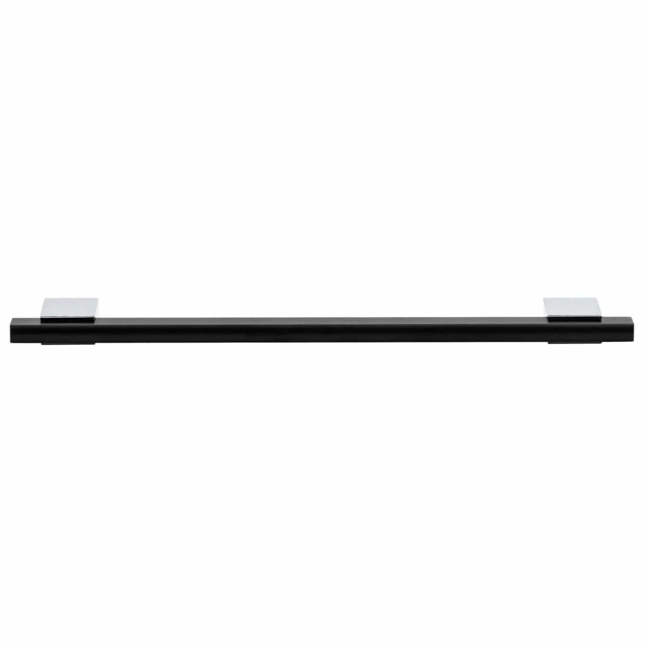 Contemporary Pull, 7-9/16" Center-to-Center, Chrome, Matte Black - Image 2
