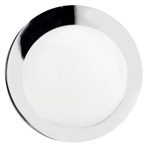 Functional Knob, 1-1/4" D, Chrome, White - Image 2