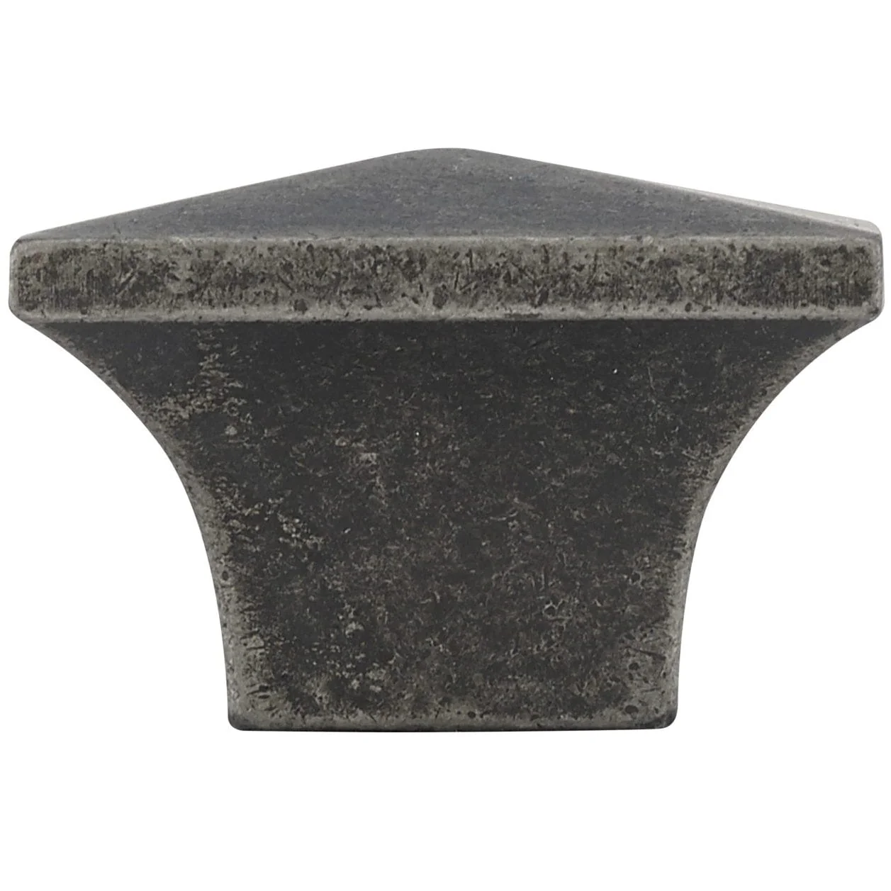 Traditional Knob, 1-1/4" x 1-1/4", Pewter - Image 3
