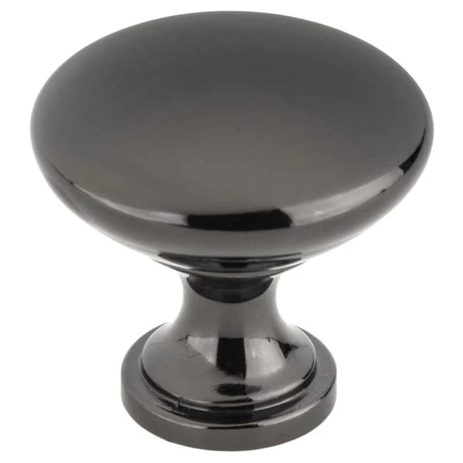 Traditional Knob, 1-3/16" D, Black Nickel
