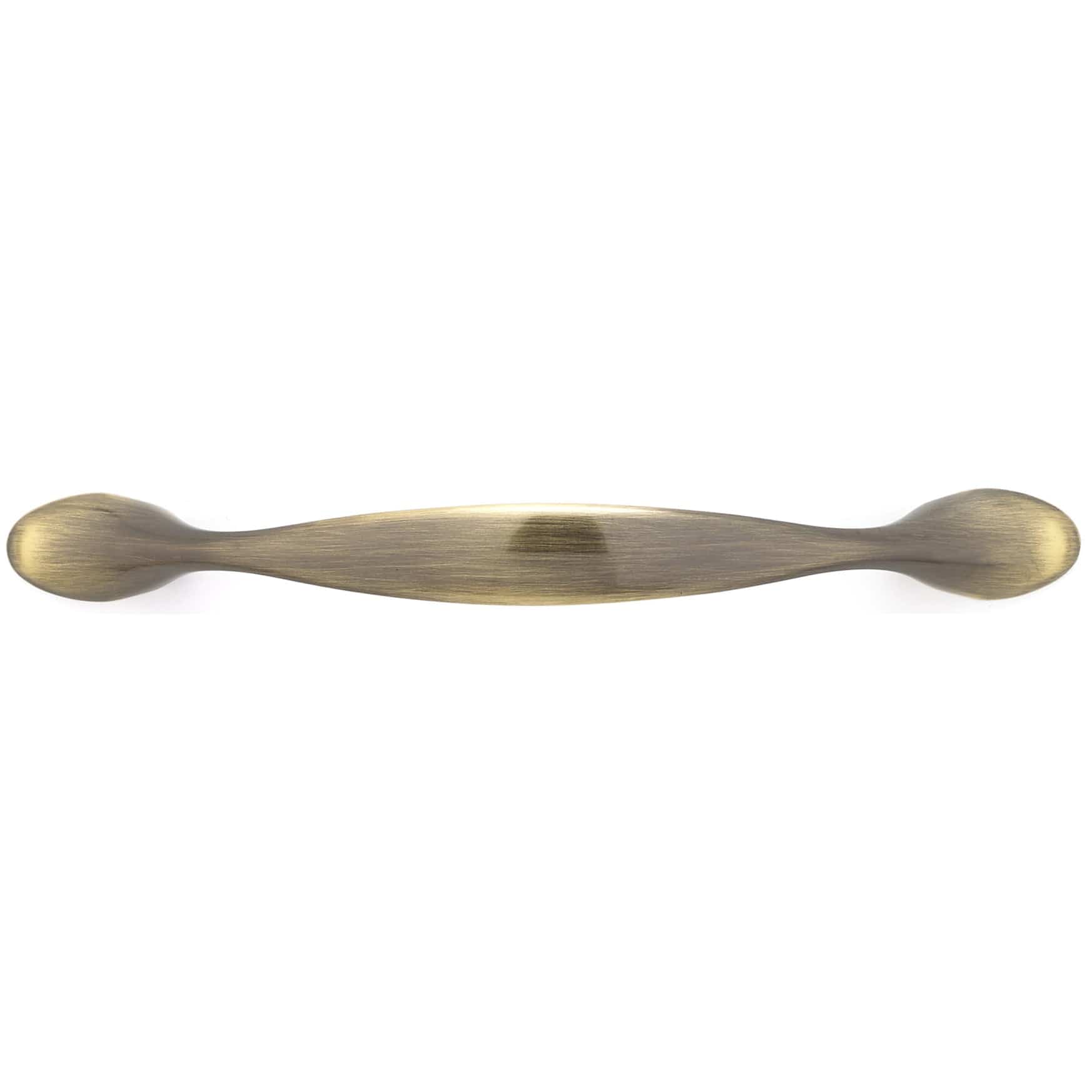 Traditional Arched Bow Pull with Flared Base - 3-3/4" Center-to-Center - 4-29/32" OL - Antique English - Image 2