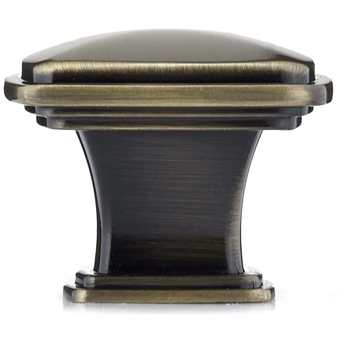 Transitional Knob, 1-7/32" x 1-7/32", Antique English - Image 3