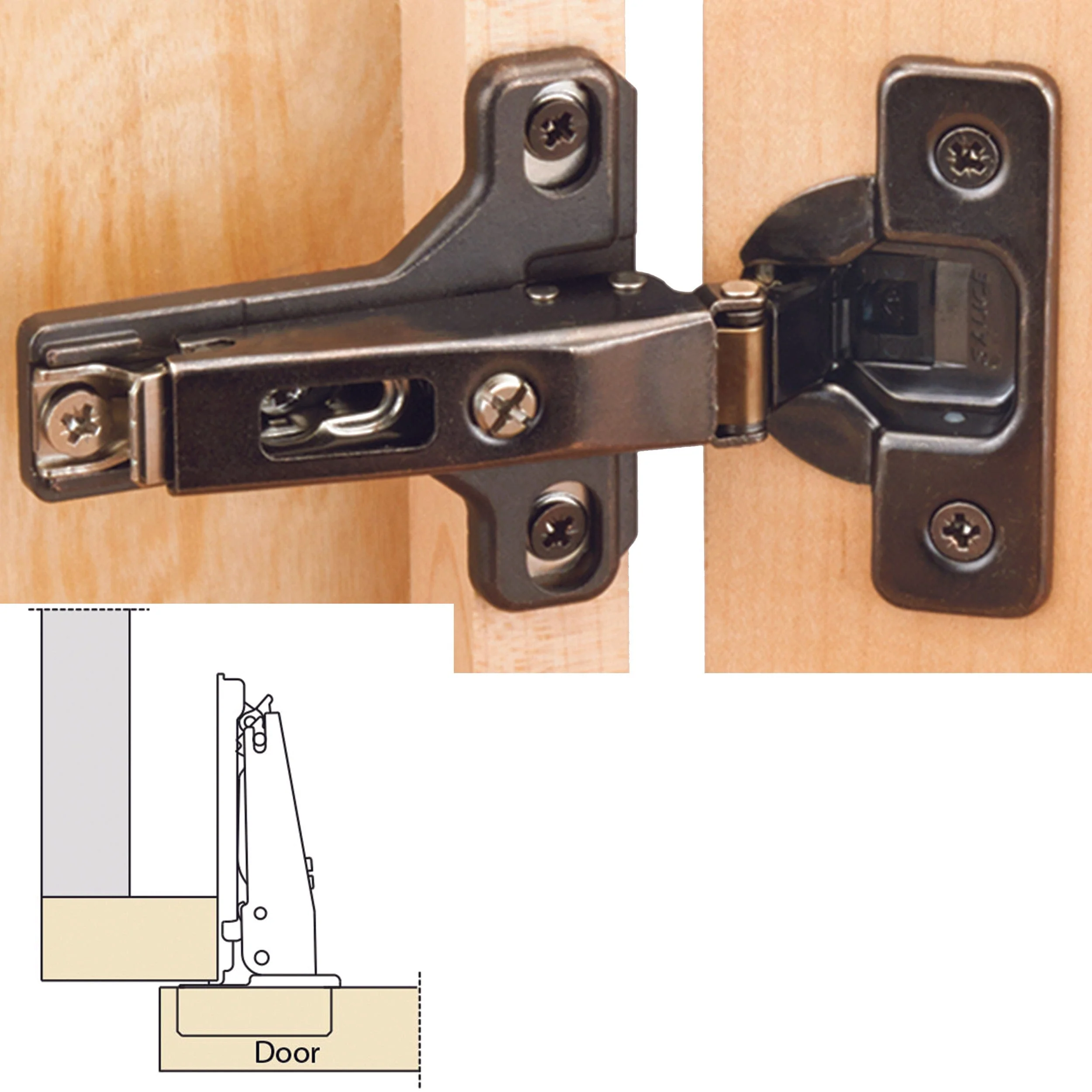 110° Self Close Hinge - Pair - Image 4