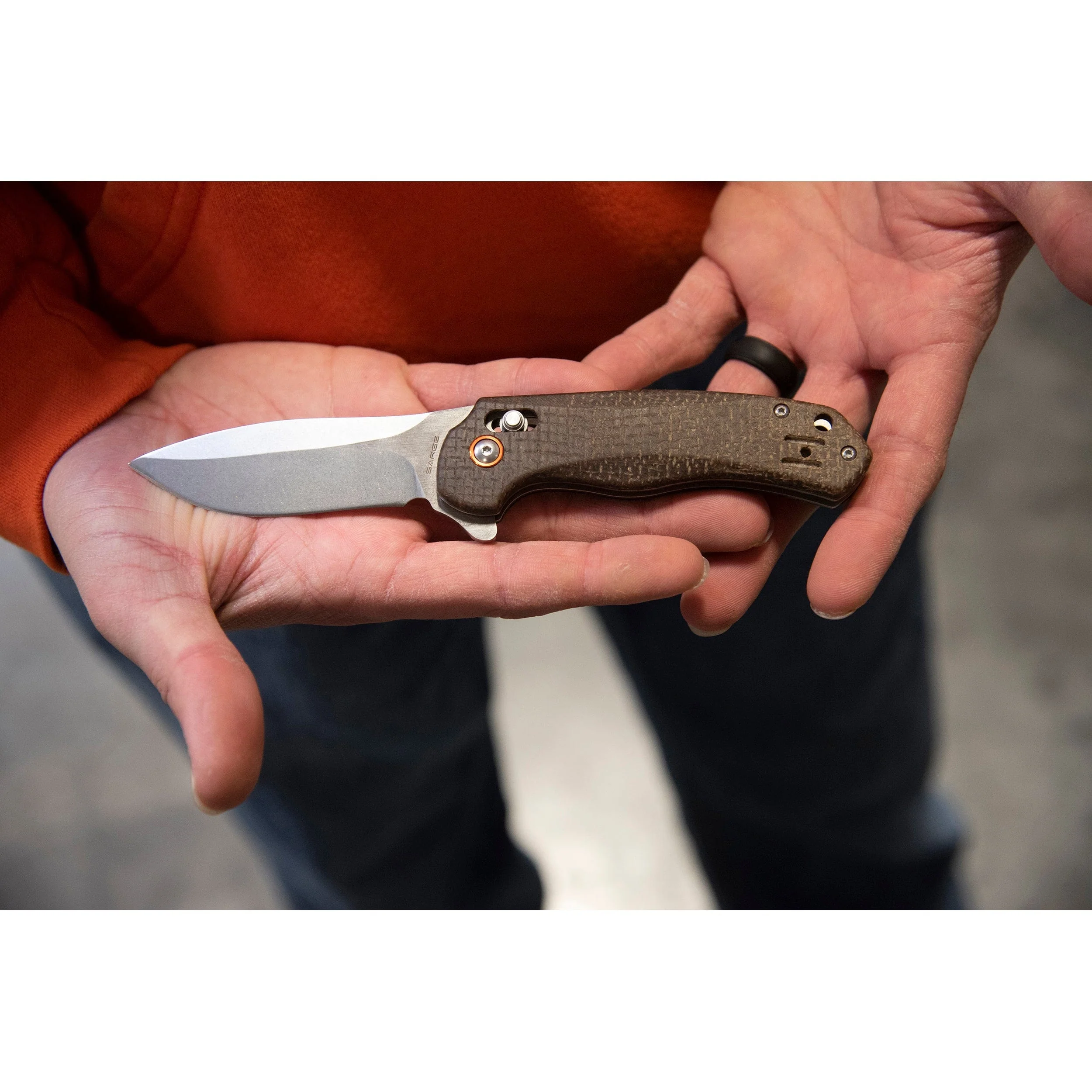 Stellar Linen Micarta Slide Lock Folder - Image 3