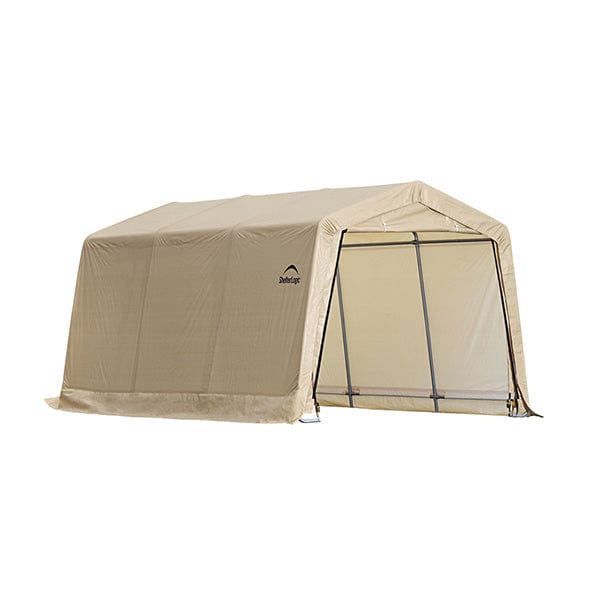 Auto Shelter, 10' x 15' x 8', Peak Style Instant Garage, Sandstone