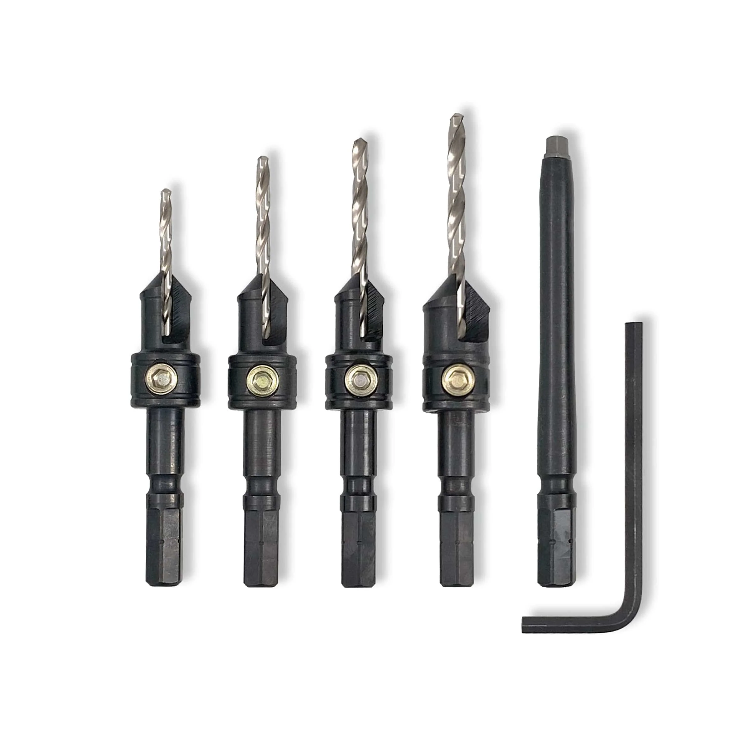Countersink Set with #2 Square Driver Bit - 4 Piece