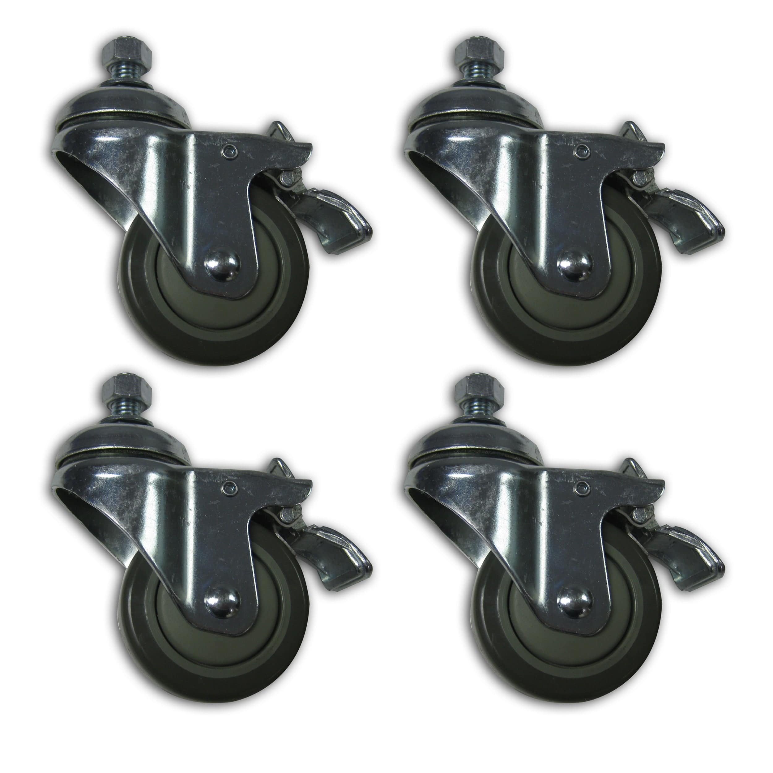 Swivel and Lock Casters - 4 Piece Set